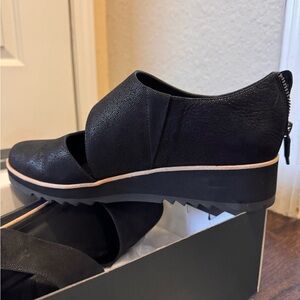 Eileen Fisher Black Textured Flats